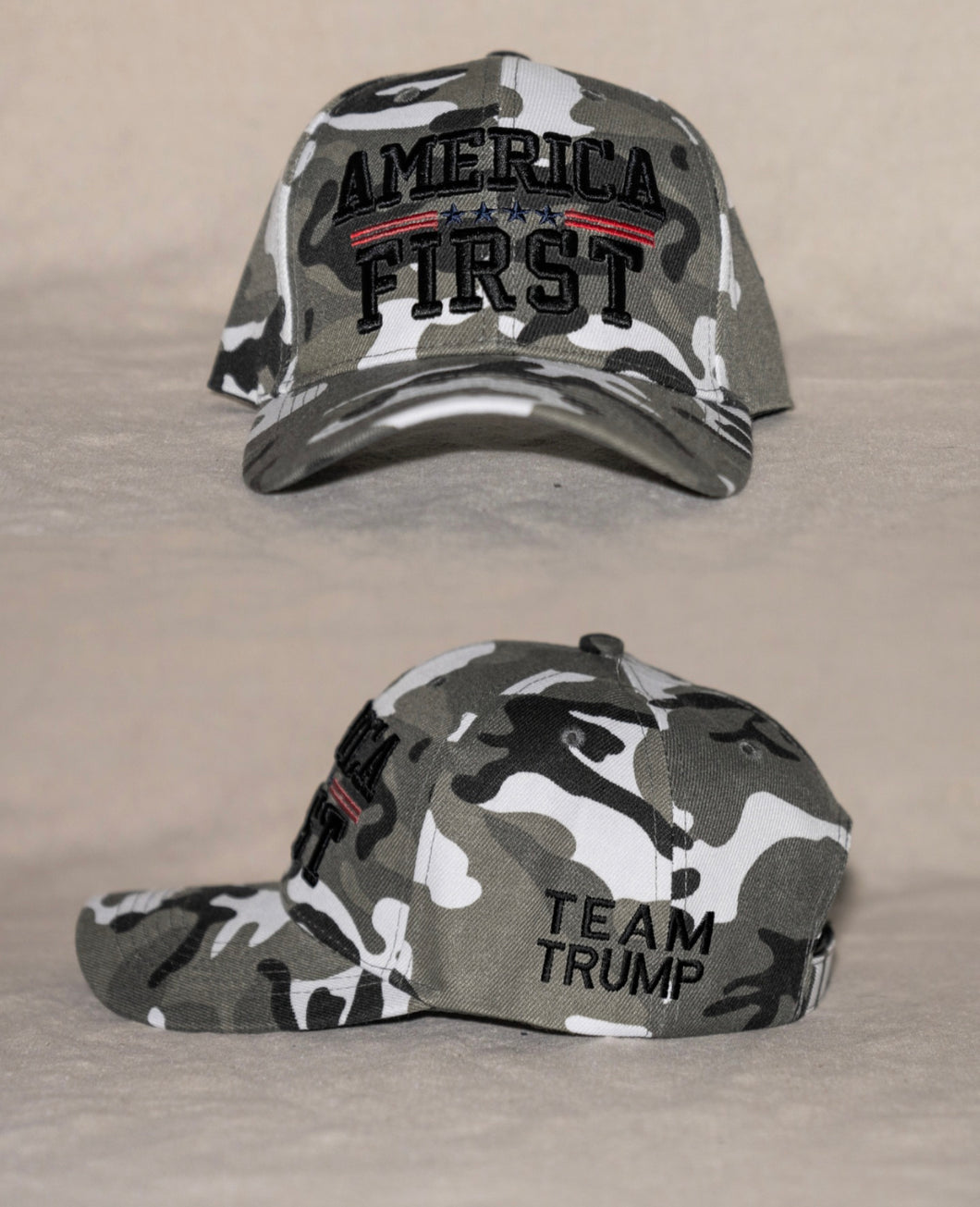 America First Grey Camo Ballcap