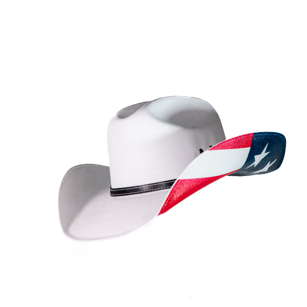 White CowBoy Hat w/ USA Underside